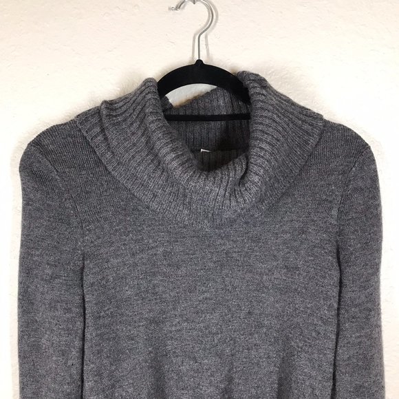 Tweeds Gray 100% Merino Wool Cowl Neck Sweater Petite - Picture 3 of 9